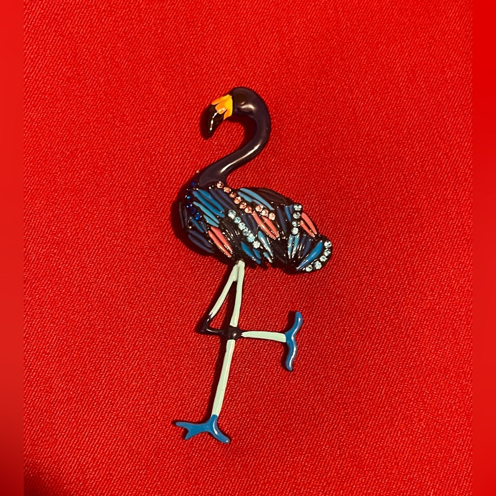 Vintage Style Flamingo Brooch & Pendant